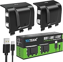 2 Pack Rechargeable Controller Battery Pack for Series X/S with 2.5h Fast Charge Play and Charge Kit with 2FT Type-C USB Charging Cable for Xbox Series Wireless Remote