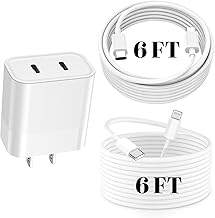 Fast Charging Cable,MFi Certified 6FT USB C to Ligh tning Cable and Type C to USB C Cable with Fast Charger,Quick Charging Data Sync Cord for iPhone14 13 12 11 Pro Max Mini Xs Xr X 8 iPad