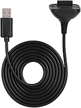 2 in 1 USB Fast Charging Cable for Microsoft Xbox 360 Controller, Charger Cord for Xbox 360 Game Controller, 1.5m/4.92ft(Black)