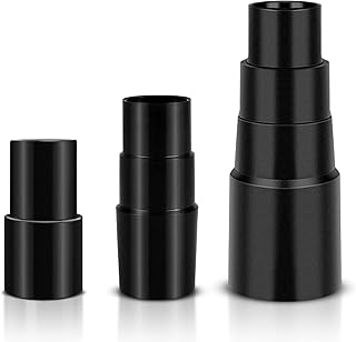 3Pcs Vacuum Hose Adapter 1-3/8 inch to 1-1/4 inch, 1-1/2 inch to 1-3/8 inch to 1-1/4 inch, 1 inch to 1-1/8 inch to 1-3/8 inch to 1-5/8 inch Reducer Converter Attachments for Wet Dry Shop Vac Cleaner
