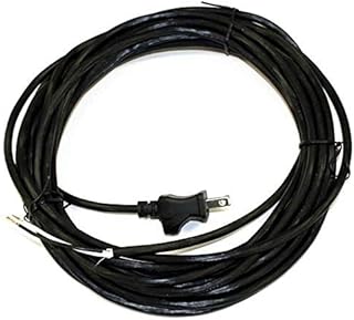 HASMX 30 Feet Length 2 Prong Replacement Power Supply Cord Cable for Shark Vacuums - Black Color, 1 Pack