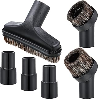6 Pieces 25mm and 36mm Vacuum Brush Round Brush, 5.9 Inch Vacuum Floor Brush 1.25 Cleaner Vacuum Attachment Brush Soft Bristles Replacement with 1-1/4 Inch to 1-3/8 Inch Adapter (Classic Style)