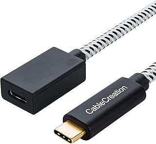 CableCreation USB C Extension Cable (USB 3.2/10Gbps), 3.3FT USB 3.1 Type C Male to Female Extension Cable, Support 4K Video Audio Transfer, Compatible with MacBook Pro, Note 8, Galaxy S23, 1M/Black