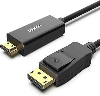 BENFEI 4K DisplayPort to HDMI 6 Feet Cable, DisplayPort to HDMI Uni-Direction Cable Gold-Plated Cord for Lenovo, HP, ASUS, Dell and Other Brand