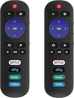 Pack of 2 Universal Replace Remote Applicable for TCL TV/Hisense TV/Onn TV/Philips TV/Sharp TV/Westinghouse TV/Sanyo TV/RCA TV/JVC TV/Element TV