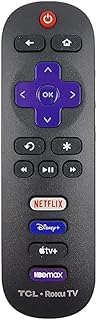 OEM Replacement Remote Control Compatible with All TCL Roku Smart TVs【Only Works with TCL Roku TV, Not for Roku Stick and Roku Box】 (Netflix/Disney Plus/Apple TV+ / HBO Max)